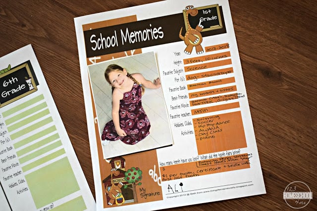 free-printable-school-memory-pages