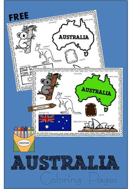 coloring pages australia