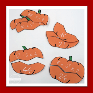 order of operations pumpkin puzzles