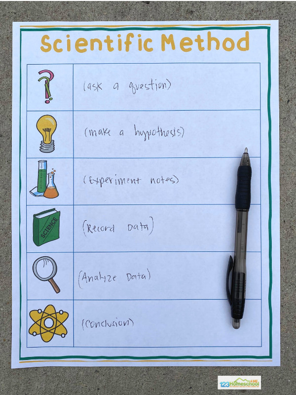 Metodo Scientifico Per Bambini con Stampabili Gratuiti Market Tay